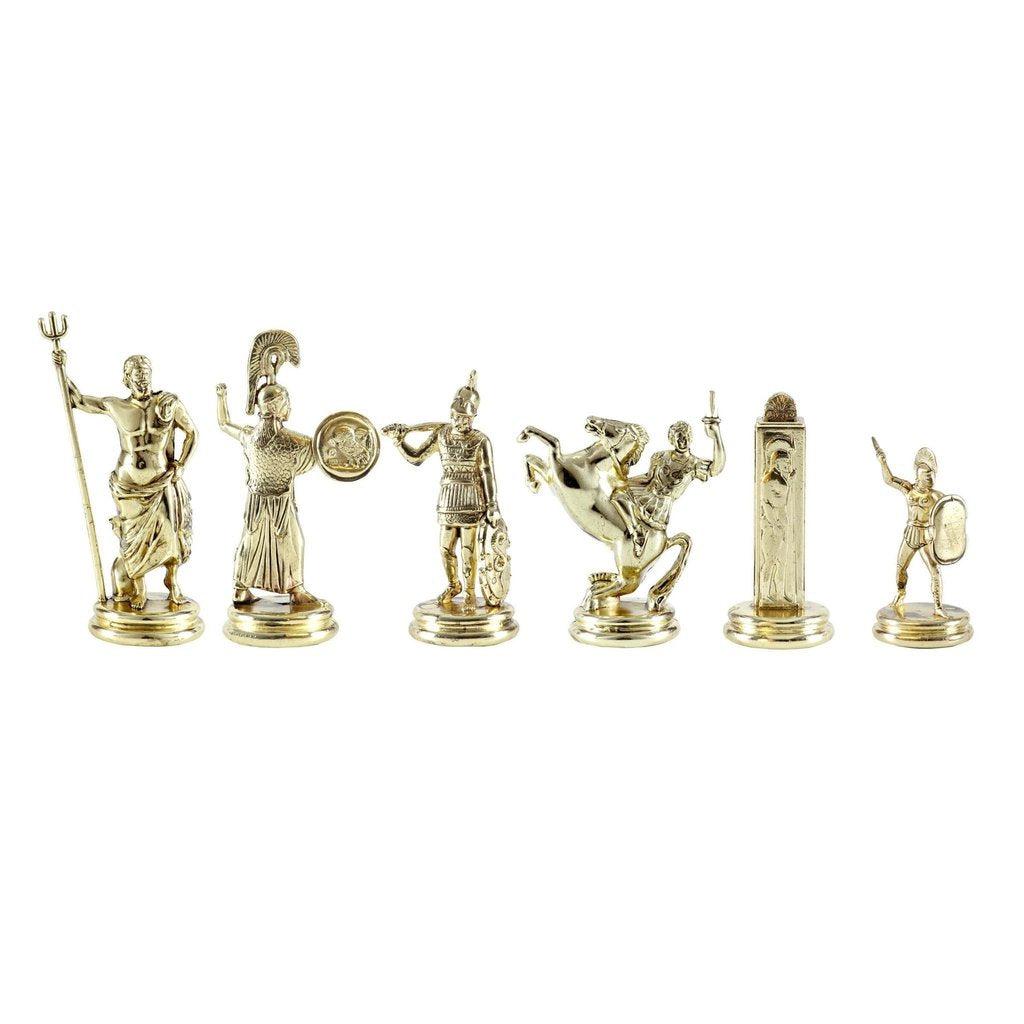 GREEK MYTHOLOGY Chessmen (Extra Large) - Gold/Silver-Chess-Manopoulos-Extra-Large-Kvalitetstid AS