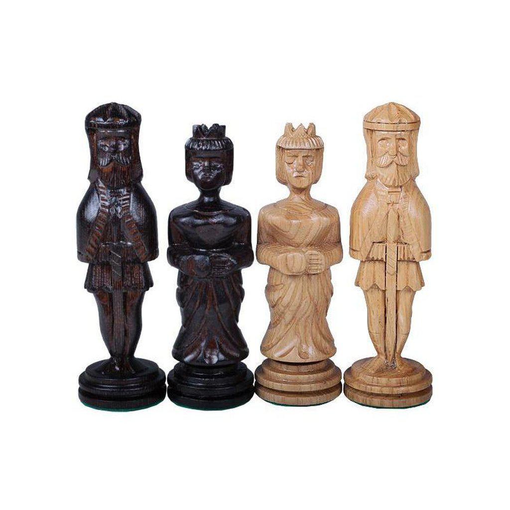 Sjakkbrikker i eik - store (kongehøyde 15cm)-Bordspill-Sunrise Chess-Kvalitetstid AS