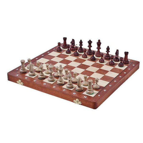 Sjakksett | Magnetisk intarsia brett -Stor-Bordspill-Sunrise Chess-Kvalitetstid AS