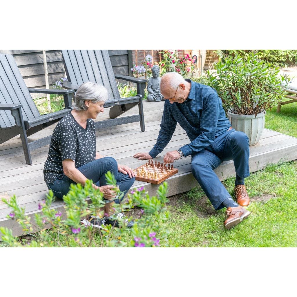 Sjakksett m/magnet i akasietre, 15*30cm-Sjakk-Engelhart-Kvalitetstid AS