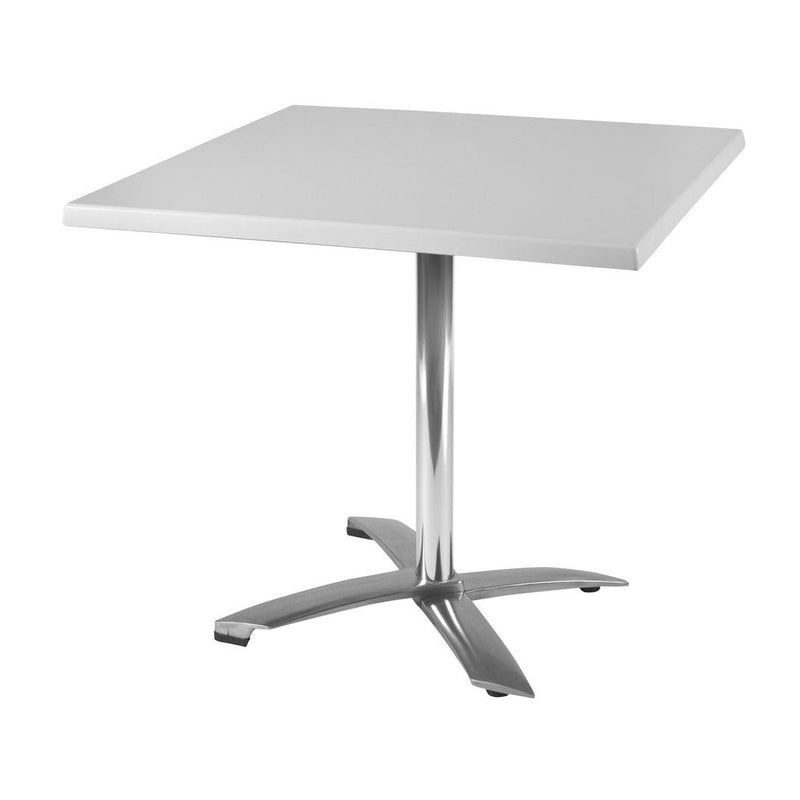 Spisebord | Sofia -Sammenleggbart-Utemøbler-Balliu-Ø60-Blank: Aluminium-WHITE-Kvalitetstid AS