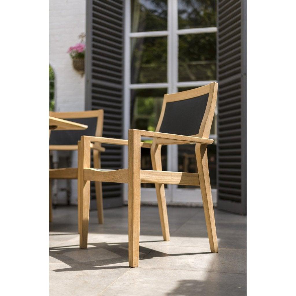 Spisestol Tivoli med tekstil | Stablestol-Utemøbler-Alexander Rose-Kvalitetstid AS