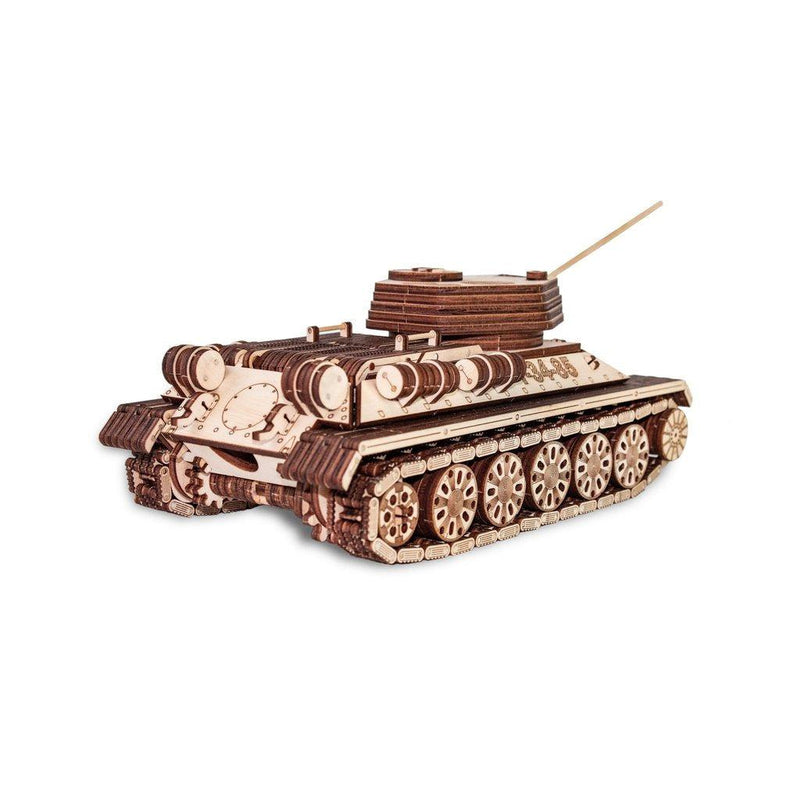 Stridsvogn | T-34-85-Byggesett-Eco-Wood-Art-Kvalitetstid AS