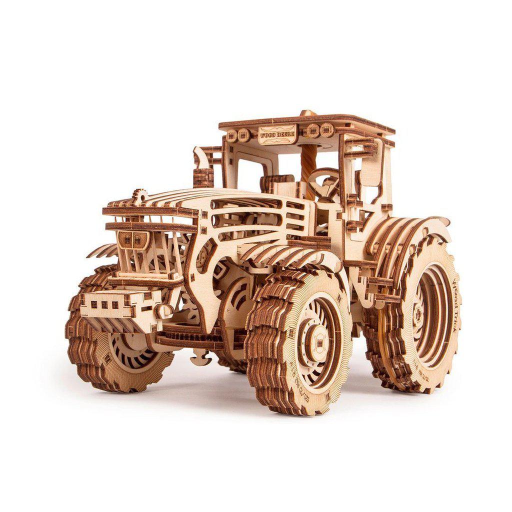 Tractor - 3D mekanisk 3D byggesett i tre fra WoodTrick