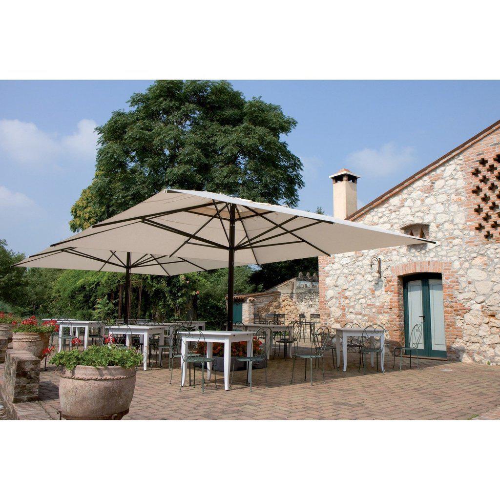 Parasoll Capri | teleskopstang | Dark-Gigantparasoller-Scolaro-5x5-Natur-Uten volanger-Kvalitetstid AS