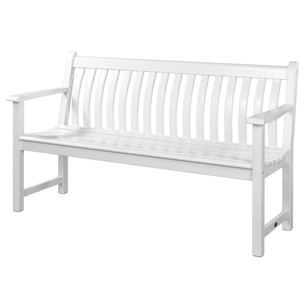 Utebenk hvitmalt Broadfield | 1,5 m-UtemĂžbler-Alexander Rose-Kvalitetstid AS