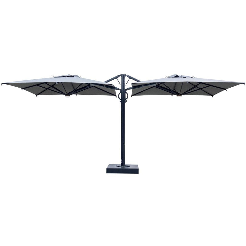 Parasoll Astro Dual T | m/sidearm-Parasoller-Scolaro-3x6-Grå taupe-Carbon-Kvalitetstid AS