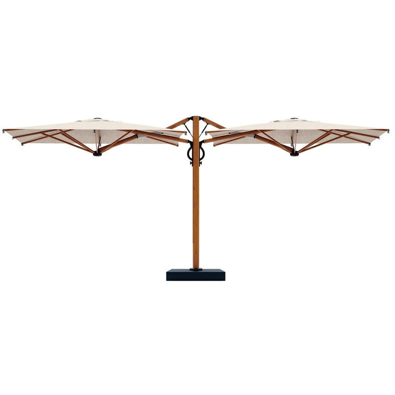 Parasoll Astro Dual T | m/sidearm-Parasoller-Scolaro-3x6-Natur-Timber-Kvalitetstid AS