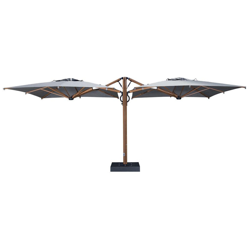 Parasoll Astro Dual T | m/sidearm-Parasoller-Scolaro-3x6-Grå taupe-Timber-Kvalitetstid AS