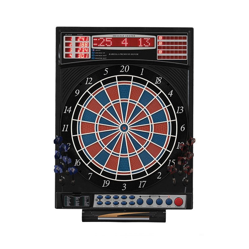Elektronisk dartskive og dartpiler | Premium Silver-Darttavle-Karella-Kvalitetstid AS
