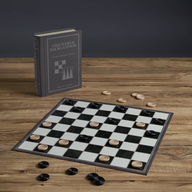 Checkers & Backgammon Vintage Bookshelf Edition-WS Game Company-Kvalitetstid AS