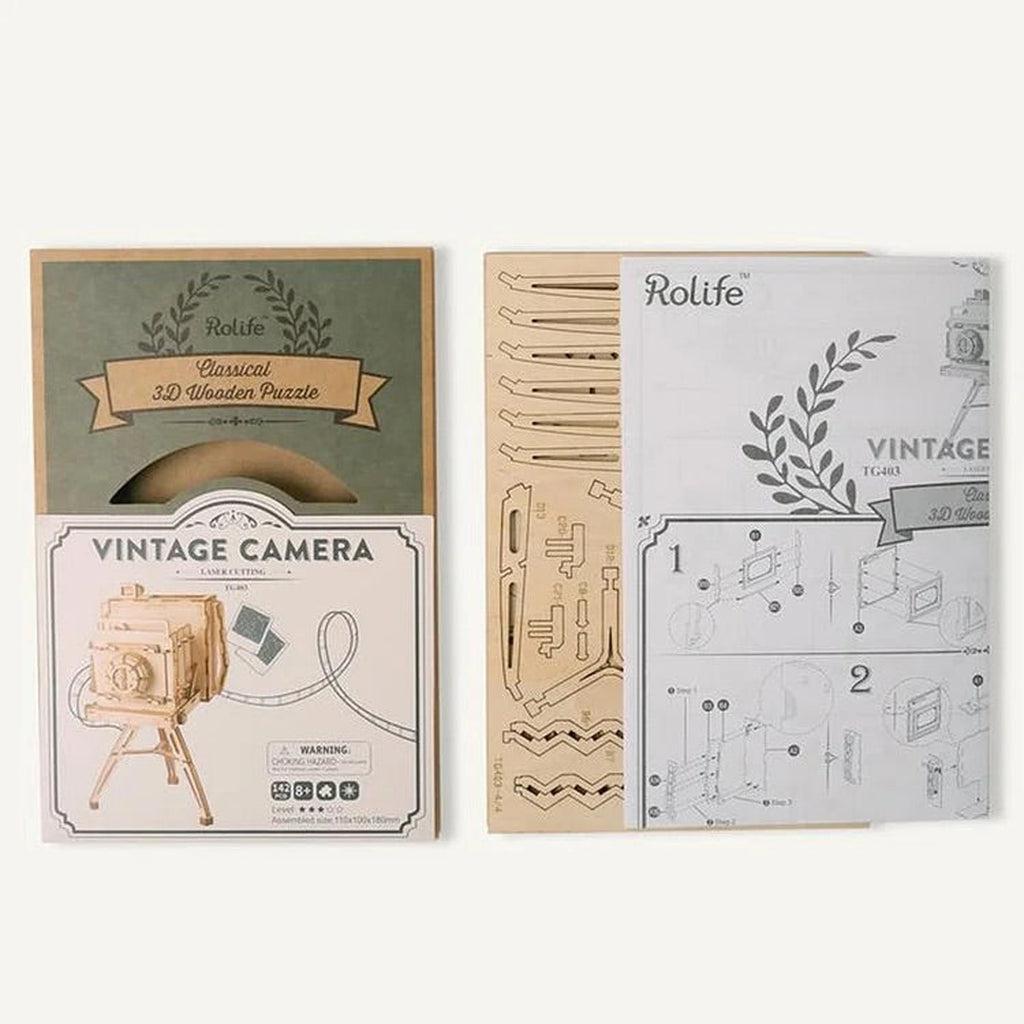 Vintage camera | Kamera-Byggesett - mekaniske-Robotime-Kvalitetstid AS