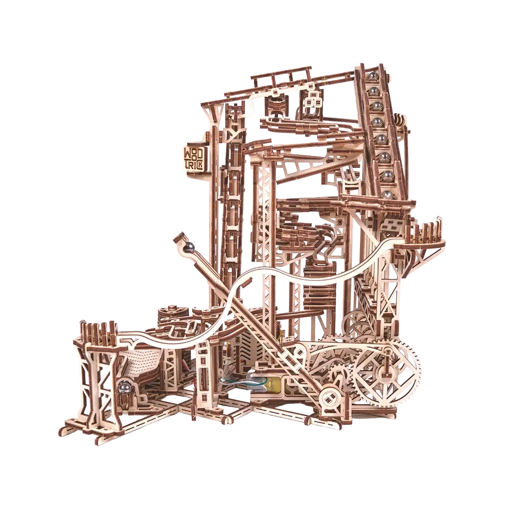 Spiral marble run | Klinkekulebane-Byggesett klinkekulebaner-Wood Trick-Kvalitetstid AS