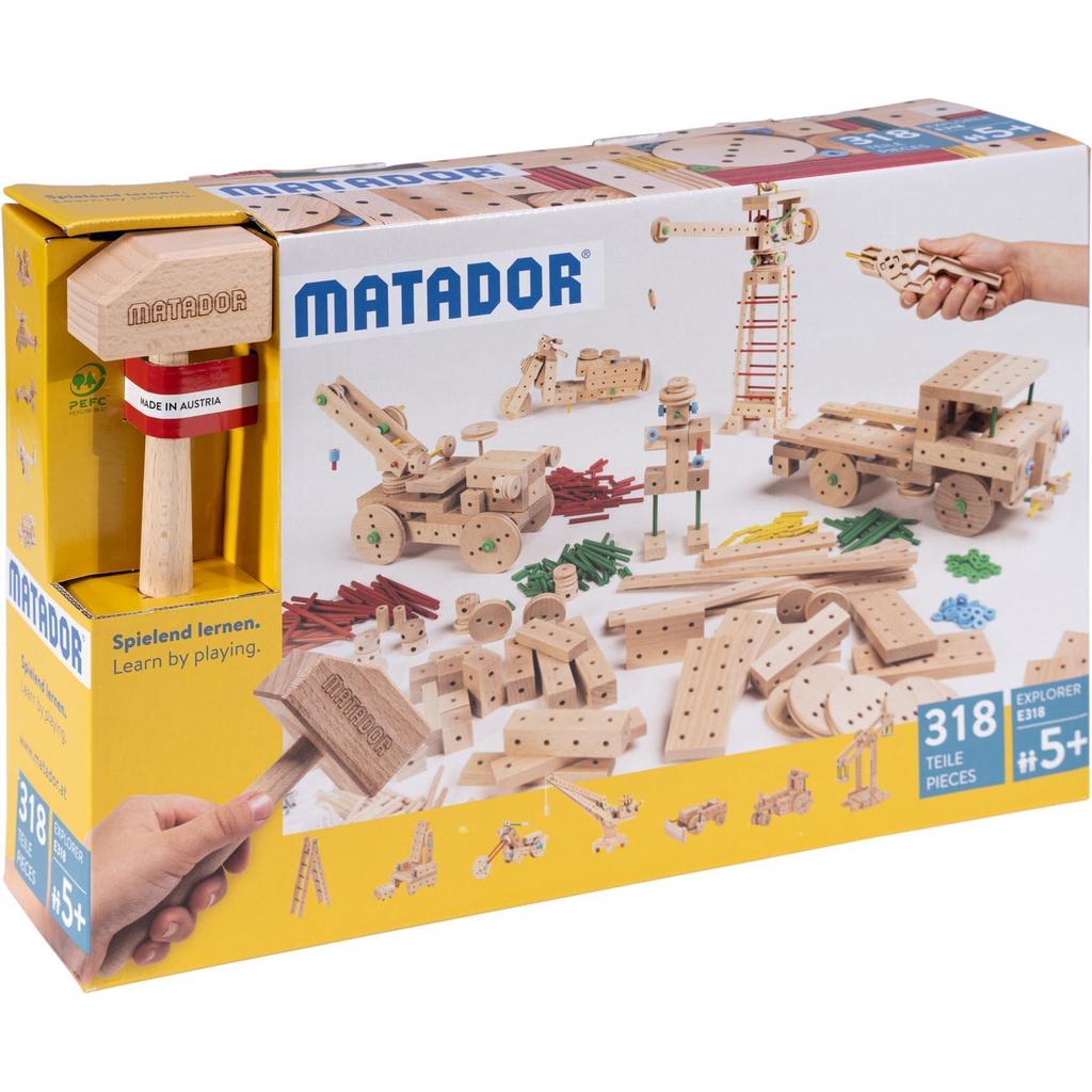 Matador Explorer E318 Byggesett For Barn 5+ Av Tre Holdbar-Matador-Kvalitetstid AS