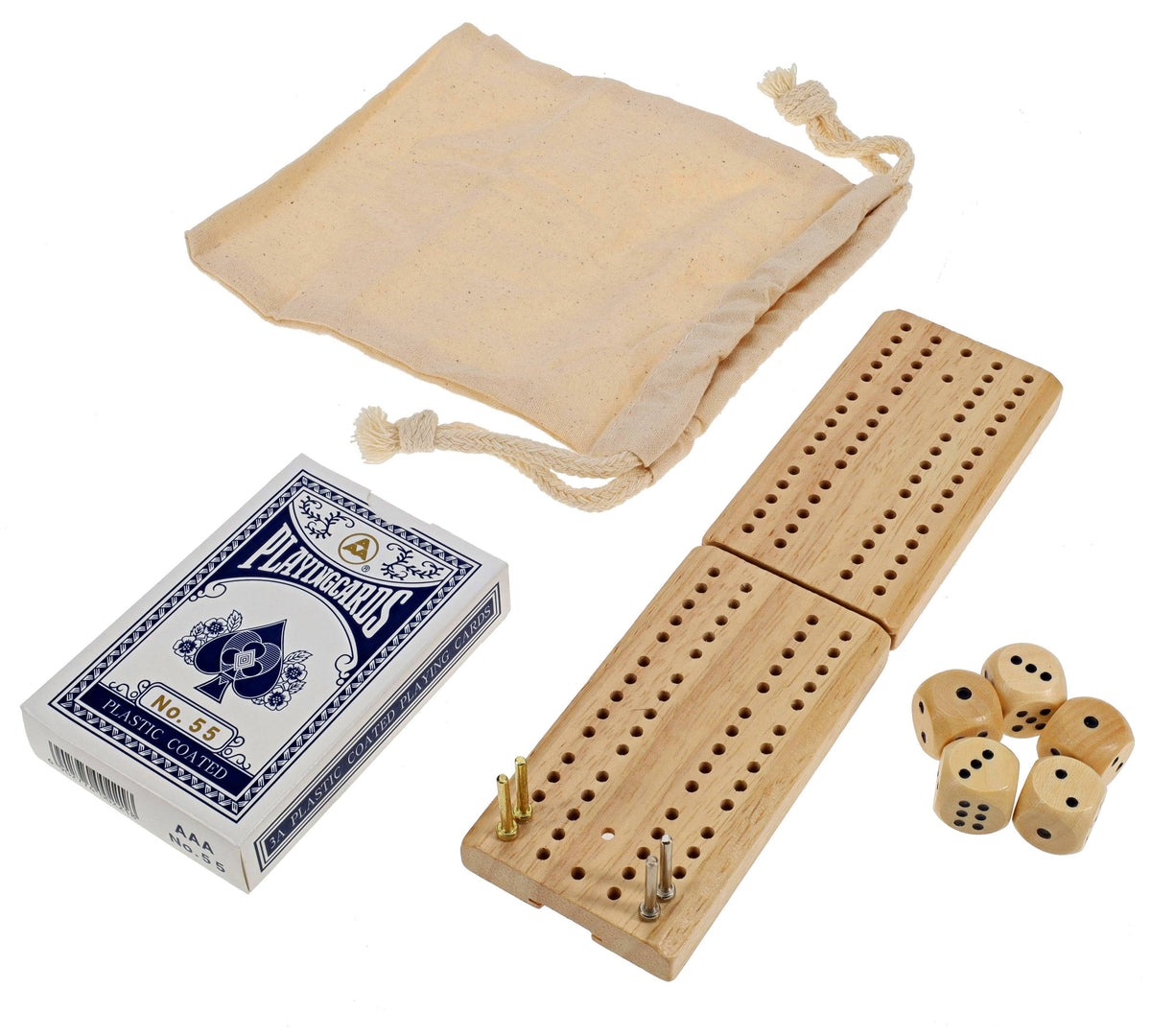 Cribbage reisesett med kort og terninger | WE Games