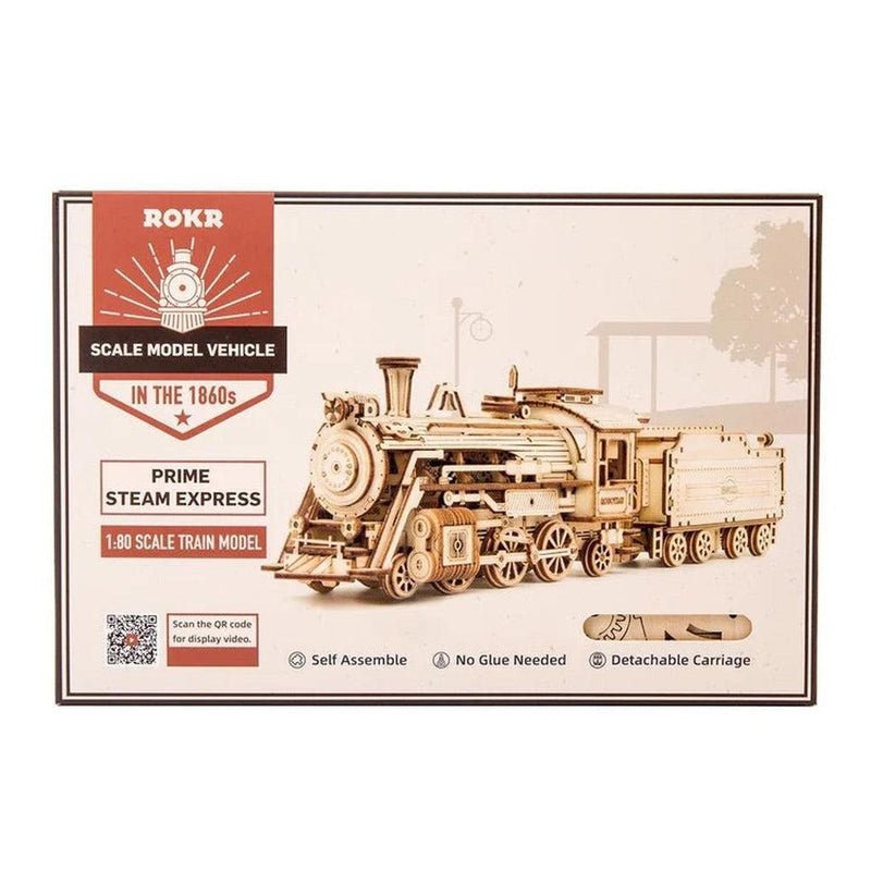 Prime Steam Express | Damplokmotiv-Byggesett - mekaniske-Robotime-Kvalitetstid AS