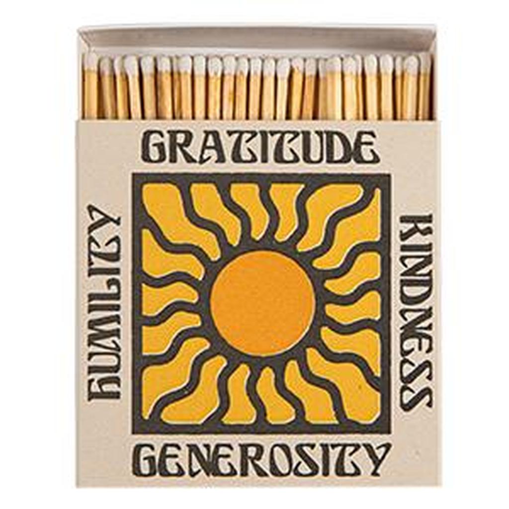 Takknemlighet Og Vennlighet Kvadratisk Fyrstikkeske Med 125 Sikkerhetsfyrstikker Og Solskinnsdesign-Archivist Gallery | Europe-Kvalitetstid AS