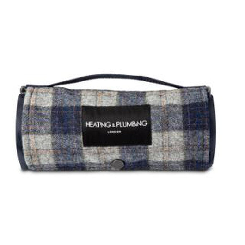 Lite piknikkteppe | The little explorers-Pikniktepper-Heating & Plumbing-NAVY BLUE BLOCK CHECK TWEED-Kvalitetstid AS