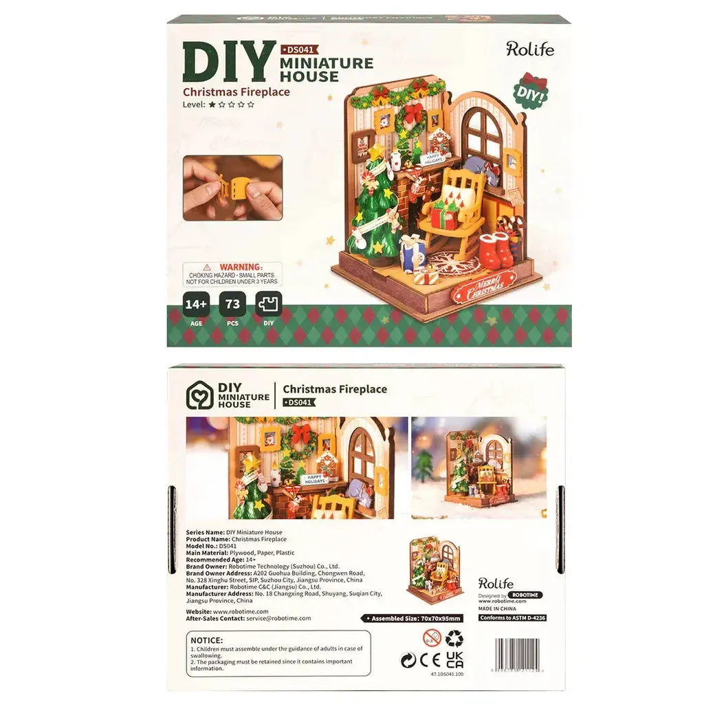 Jul ved Peisen | Christmas Fireplace-Robotime-Kvalitetstid AS