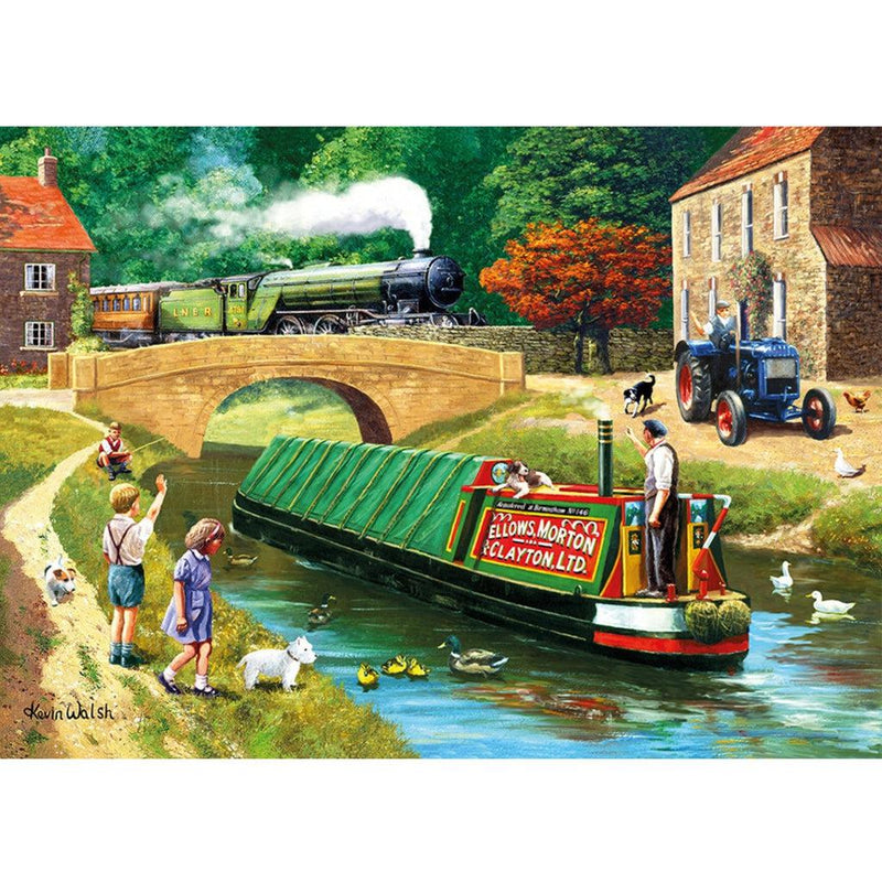 Puslespill | Rail & Canal | Nostalgia | 1000-Puslespill-Kidicraft-Kvalitetstid AS