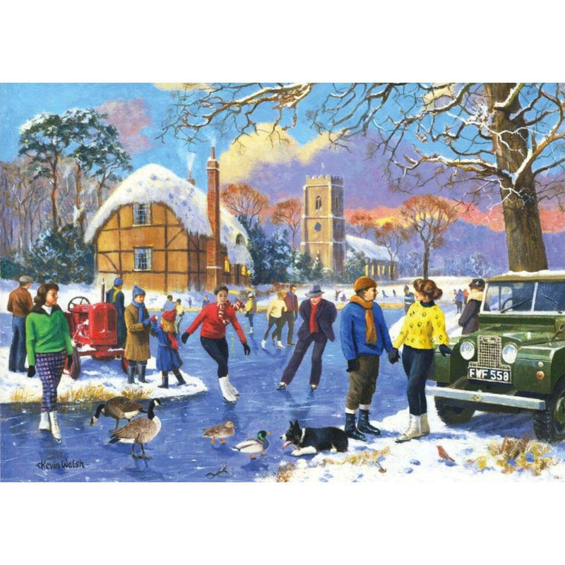 Puslespill | Skating By The Church | Nostalgia Christmas Edition | 1000-Puslespill-Kidicraft-Kvalitetstid AS