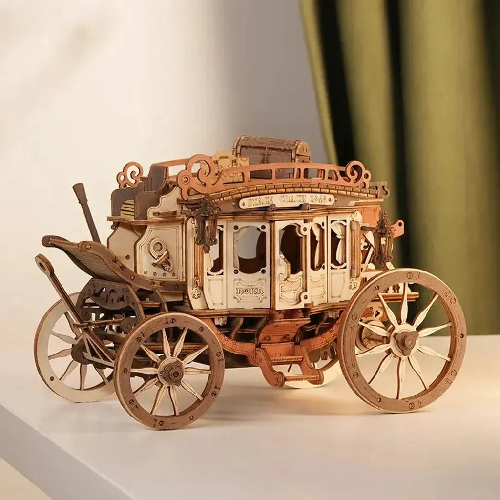 Diligense | Hestetrukket Vogn | Stagecoach-Robotime-Kvalitetstid AS