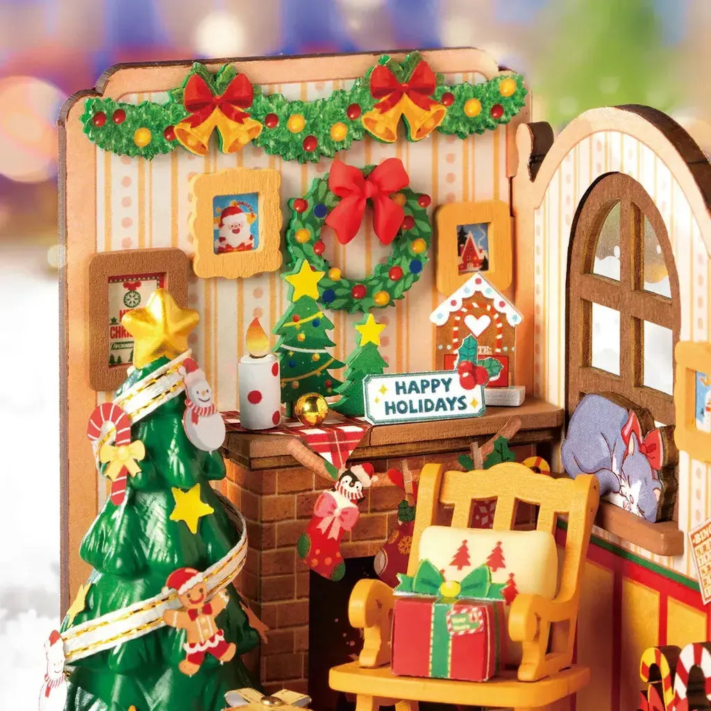Jul ved Peisen | Christmas Fireplace-Robotime-Kvalitetstid AS