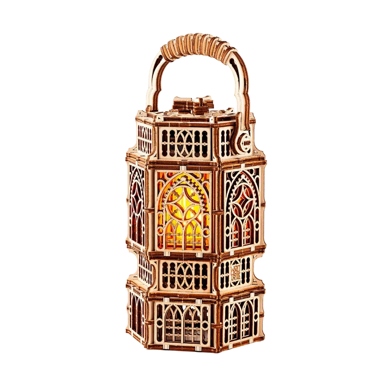 Antikk lanterne | Antique Lantern-Byggesett - mekaniske-Wood Trick-Kvalitetstid AS