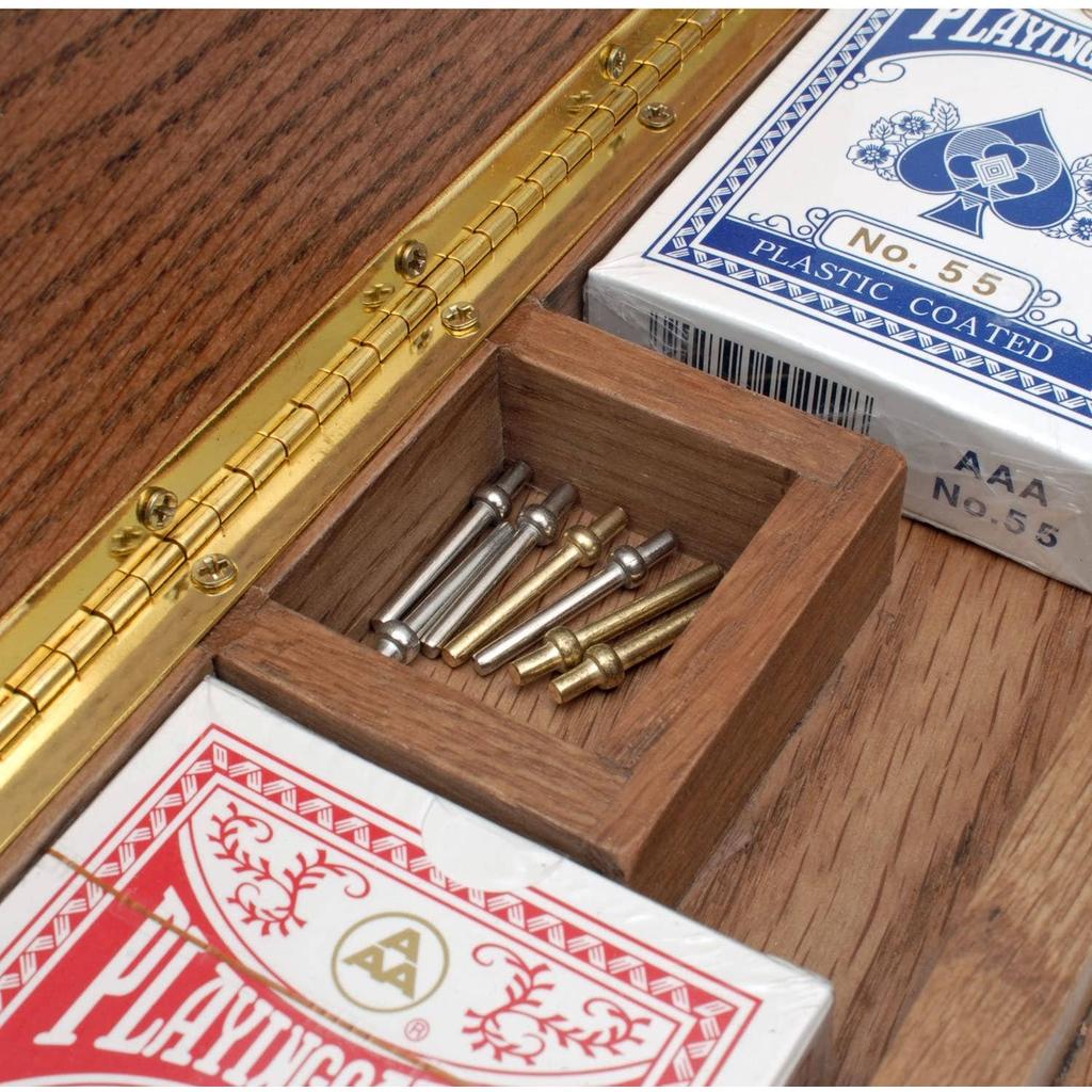 Cribbage i massiv eik – eksklusivt 3-spors sett | WE Games | Wood Expressions