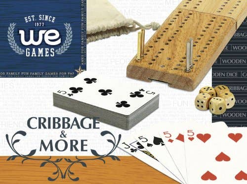 Cribbage reisesett med kort og terninger | WE Games