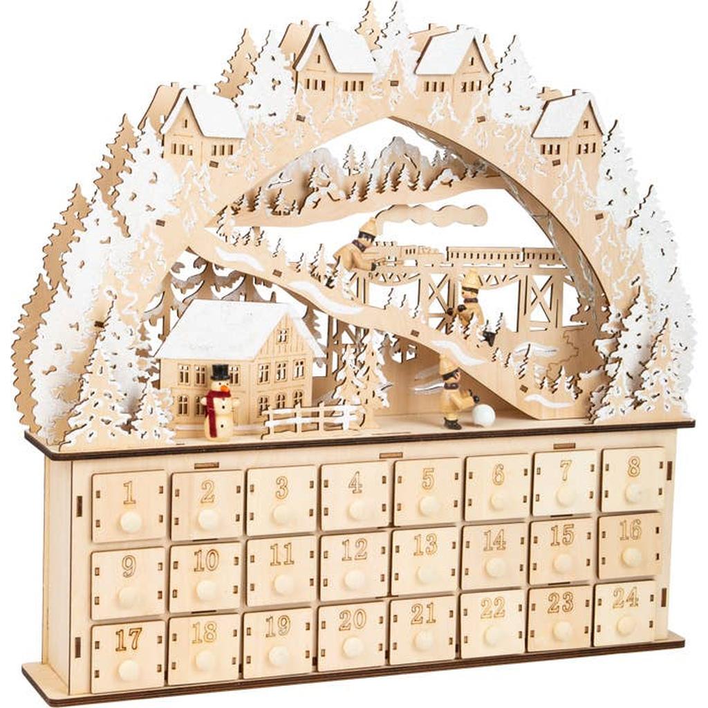 Adventskalender I Tre Med Lys Stor Ski Vinterbue Small Foot-small foot-Kvalitetstid AS