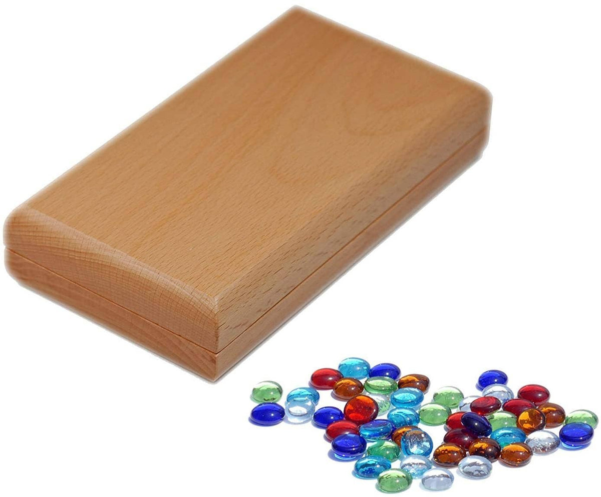 Mancala i tre – sammenleggbart spill med glassbrikker | WE Games