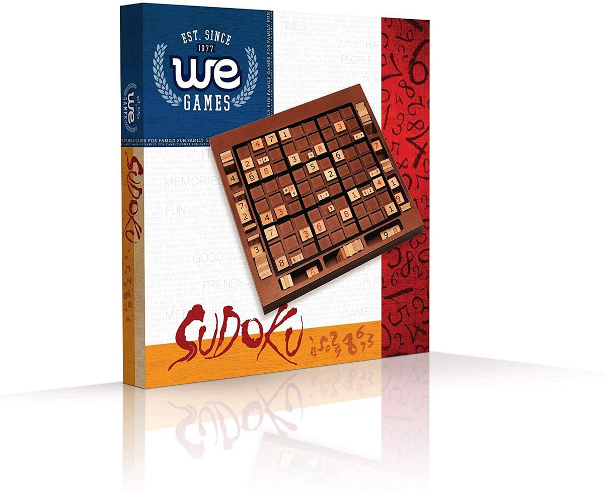 Sudoku i tre – brett med brikker i valnøttfinish | WE Games