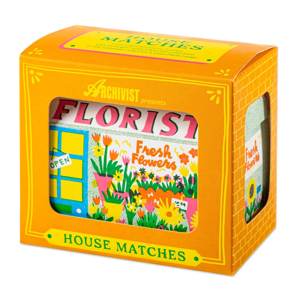 Husformede Safety Matches Med Florist Motiv Fargerik Blomsterprakt Og Nostalgisk Design Fra The Printed Peanut-Archivist Gallery | Europe-Kvalitetstid AS