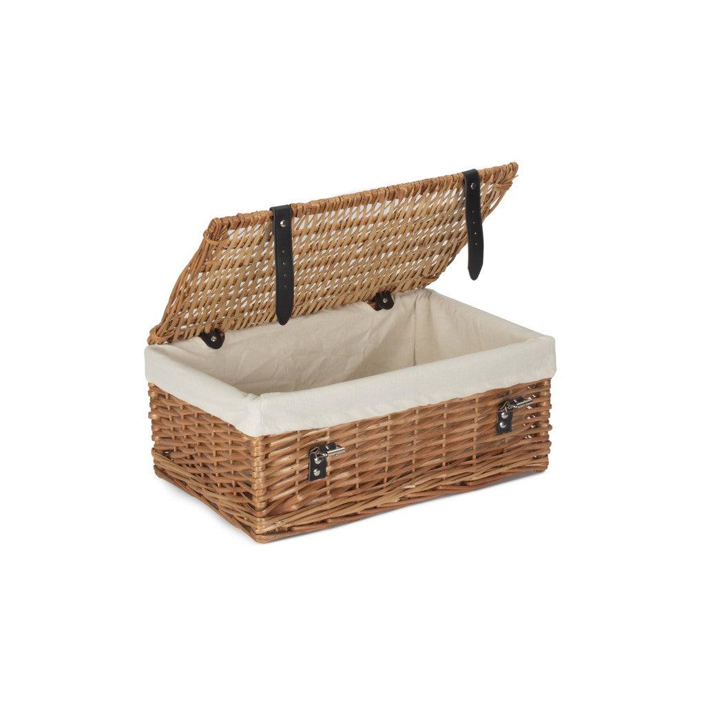 18" dobbeltvevd kurv med hvit innredning-Piknikkurver-Willow Direct-Kvalitetstid AS