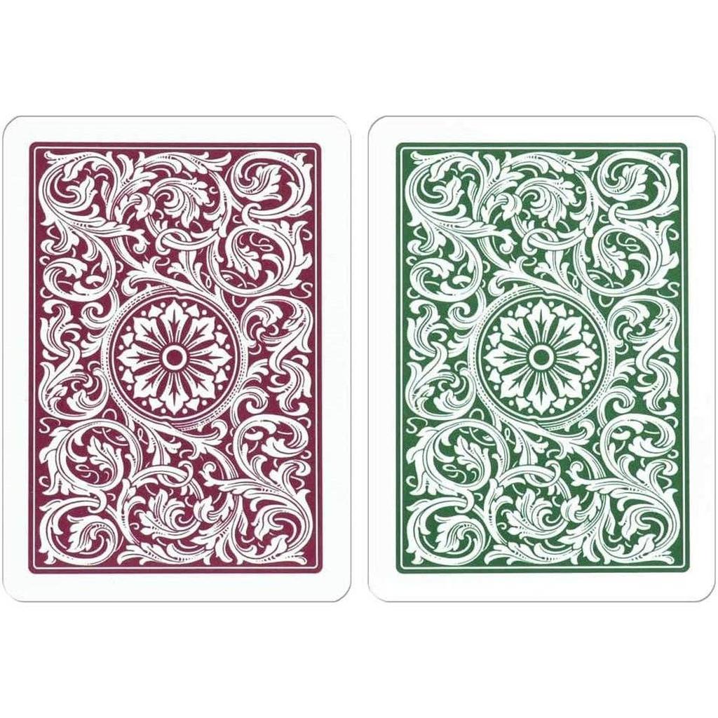 Copag Elite Poker Regular Index Dobbel Plast Kortsett Grønn Burgunder For Profesjonelle Spillere-Kortstokker-Cardshouse-Kvalitetstid AS