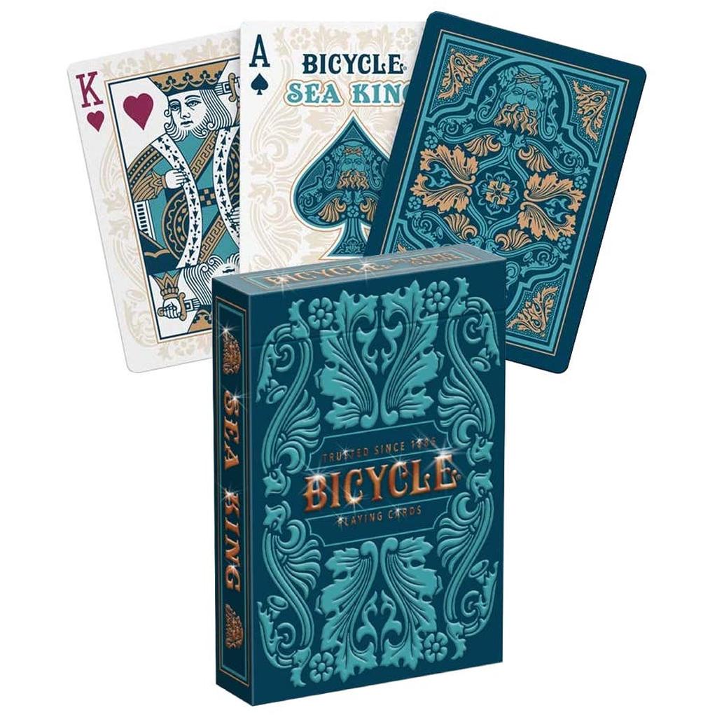 Bicycle Sea King Kortstokk Foilert Og Preget Luksus Pro-Kortstokker-Cardshouse-Kvalitetstid AS