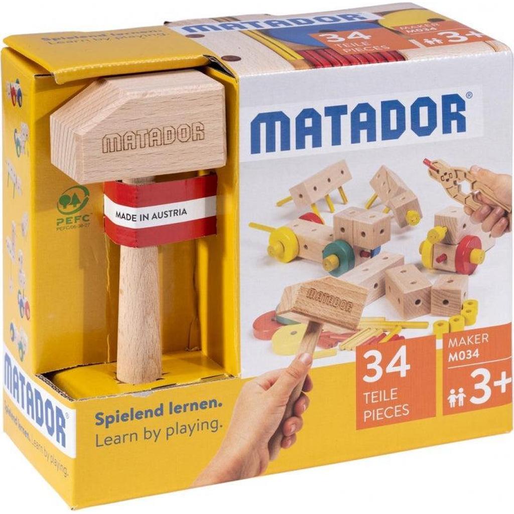 Matador Maker M034 Lærerikt Byggesett For Barn 3 År Hammer-Matador-Kvalitetstid AS