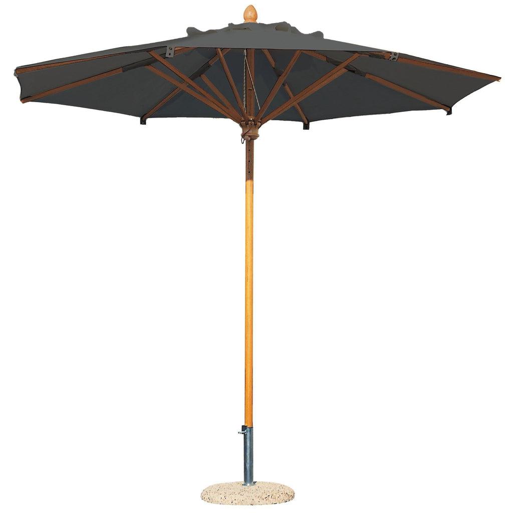 Parasoll Palladio rund | Midtstilt stang i tre-Parasoller-Scolaro-Ø2.5-Natur-Kvalitetstid AS