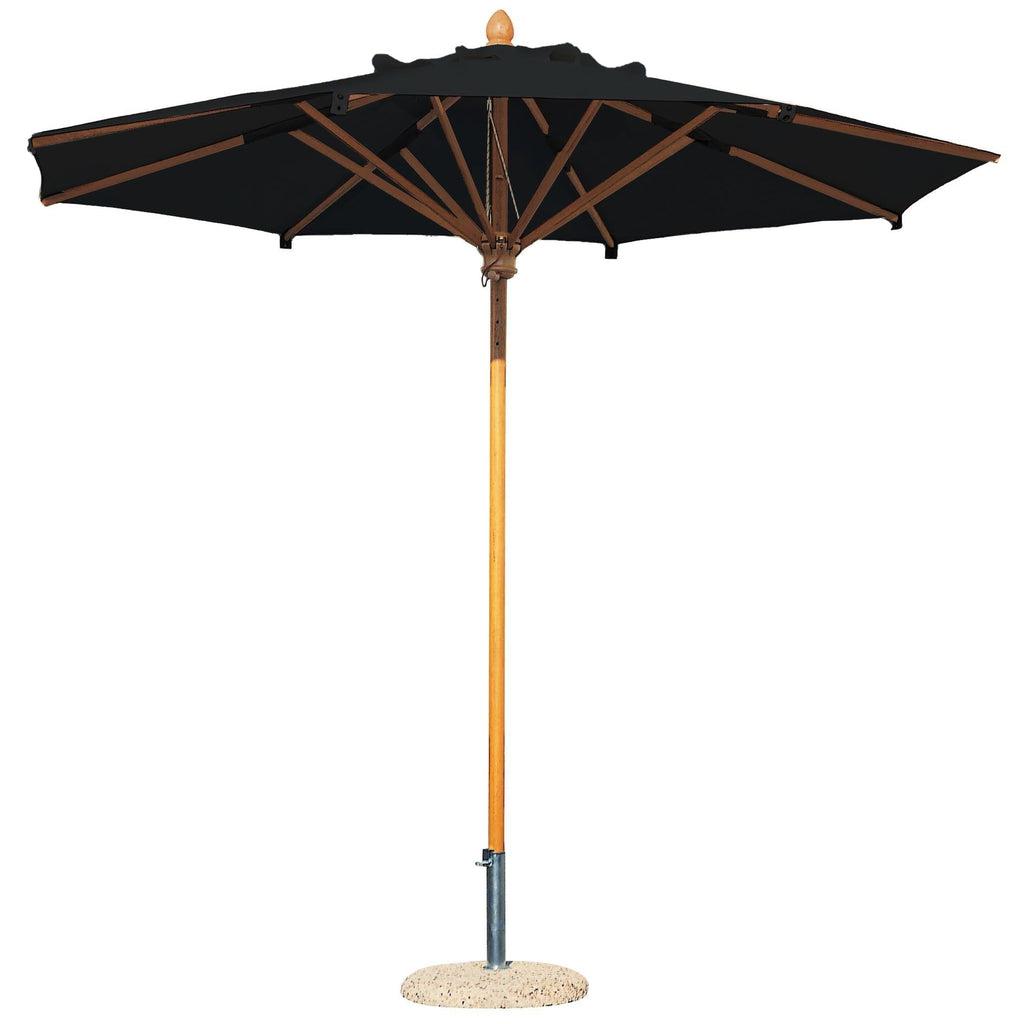 Parasoll Palladio rund | Midtstilt stang i tre-Parasoller-Scolaro-Ø3.5-Svart-Kvalitetstid AS