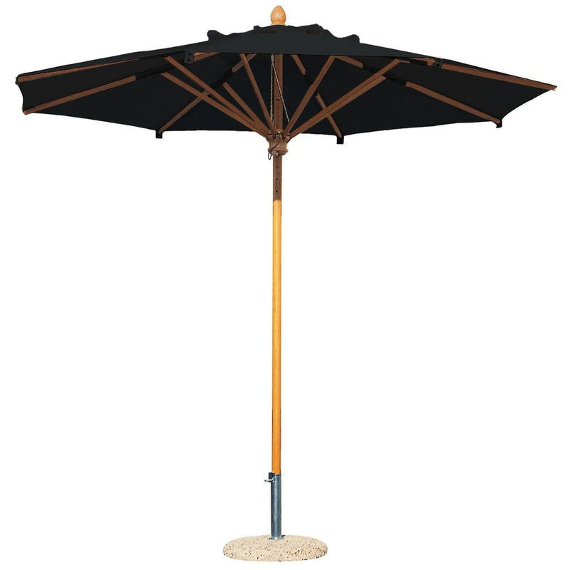 Parasoll Palladio rund | Midtstilt stang i tre-Parasoller-Scolaro-Ø3.5-Svart-Kvalitetstid AS