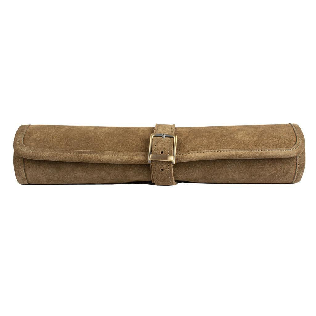 Roll-Up Backgammon | Semsket Skinn | Khaki-Backgammon-Manopoulos-Kvalitetstid AS