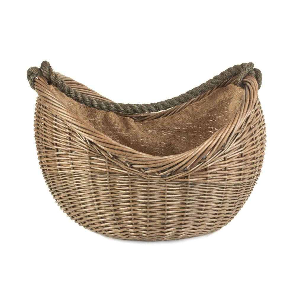 Bærekurv I Vasket Pil Med Tauhåndtak 45-50 Cm Willow Direct-Willow Direct-Kvalitetstid AS