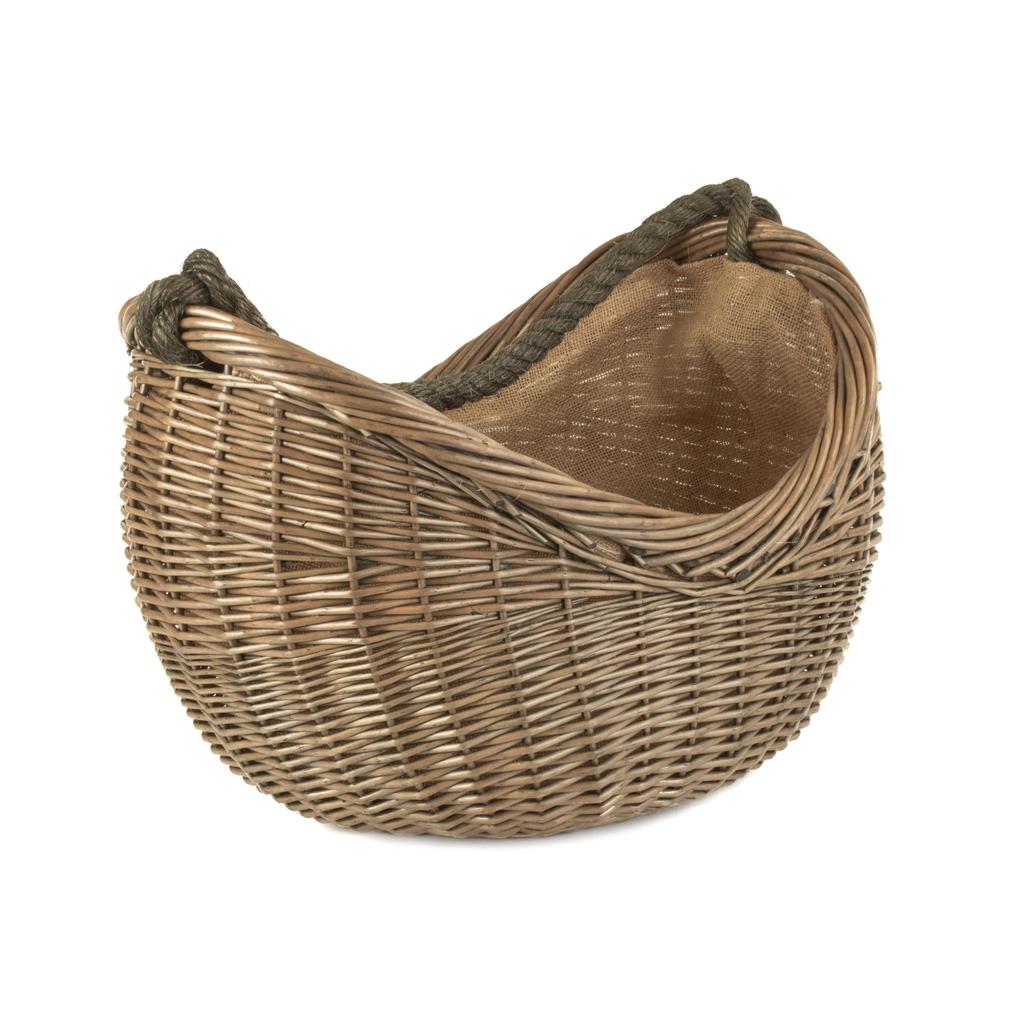 Bærekurv I Vasket Pil Med Tauhåndtak 45-50 Cm Willow Direct-Willow Direct-Kvalitetstid AS