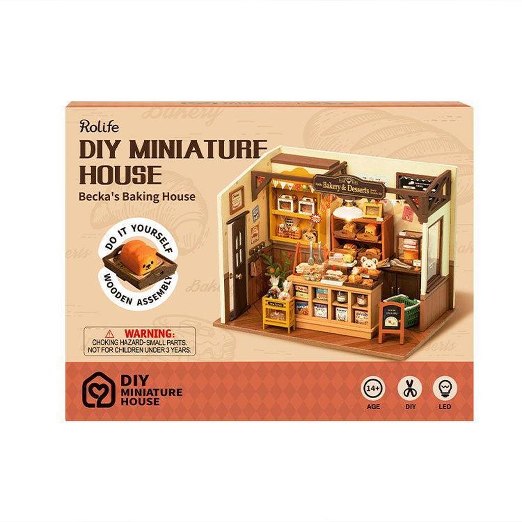 Beckas Baking House Modellbyggesett 1 Til 20 Med 141 Deler Retro Bakeri For Hobbyentusiaster Kvalitetstid-Robotime-Kvalitetstid AS