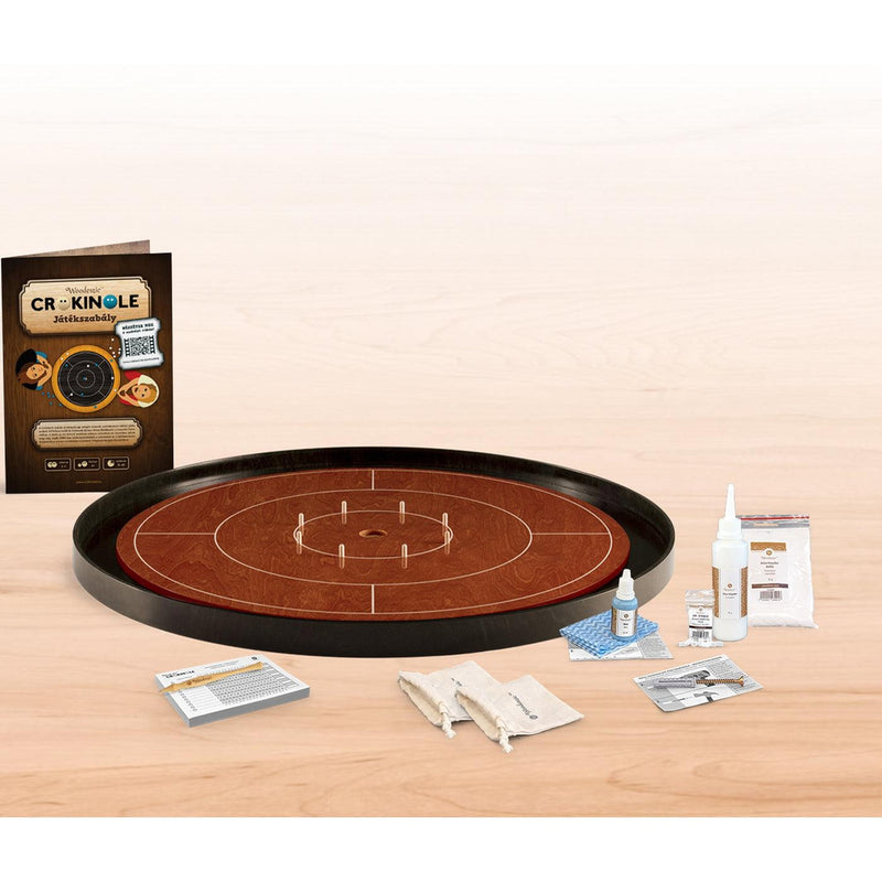 Crokinole bordspill | konkurransestørrelse m/komplett utstyrspakke-Crokinole-Woodestic-kirsebær-ibenholt-Kvalitetstid AS