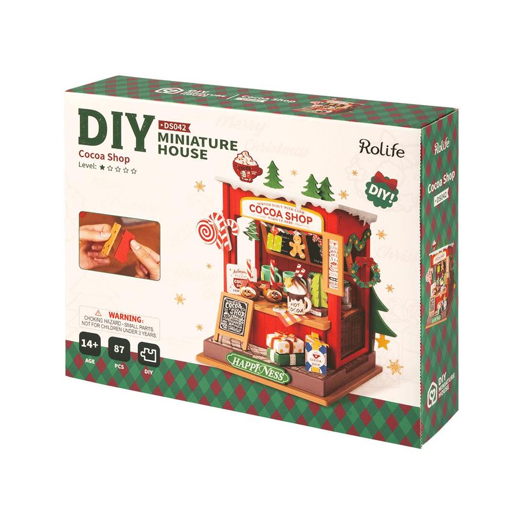 Rolife Cocoa Shop Minibyggesett DIY Diorama For Hobbyister Og Modellbyggere Enkelt Montering Ca 1 Time-Robotime-Kvalitetstid AS