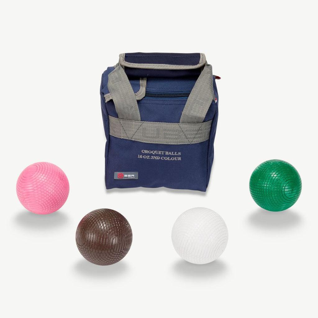 Croquet | krokketkuler-Croquet kuler-Uber Games-Kompositt-340g-Sekundærfarger: rosa/hvit/grønn/brun-Kvalitetstid AS