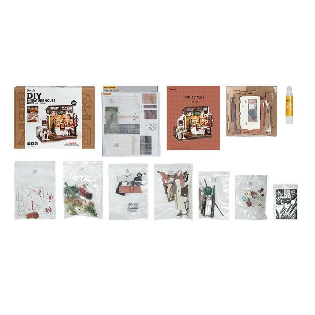 Kaffebar Modellbyggesett NO17 Café Nøyaktig For Hobbybyggere-Robotime-Kvalitetstid AS