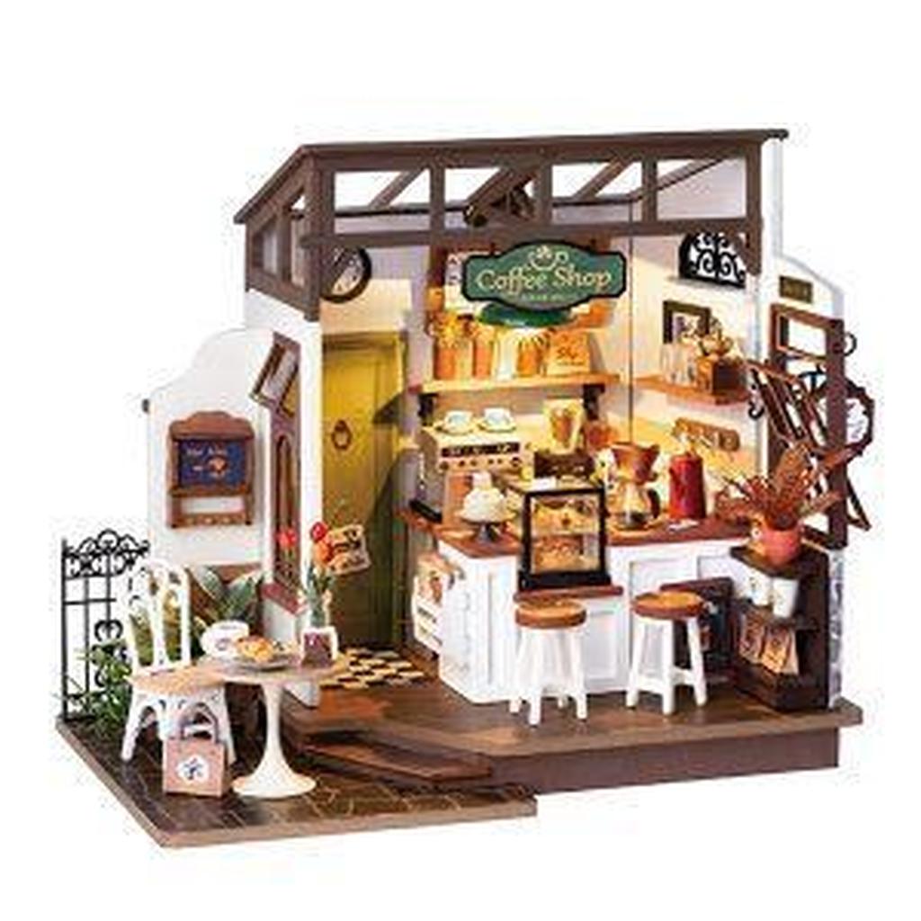 Kaffebar Modellbyggesett NO17 Café Nøyaktig For Hobbybyggere-Robotime-Kvalitetstid AS